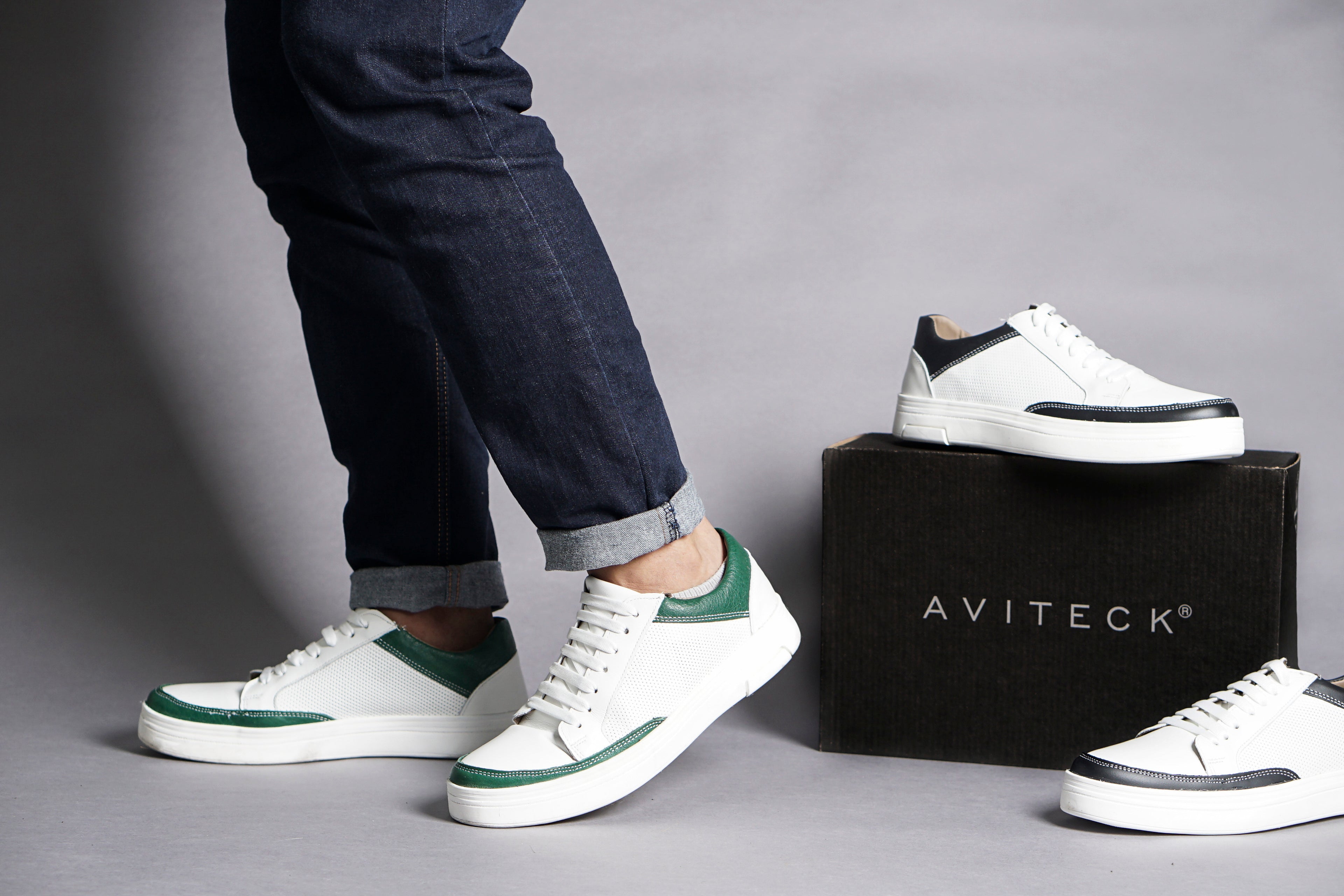 TENIS FRANCIA COLOR BLANCO VERDE EST. 9002 916 - AVITECK